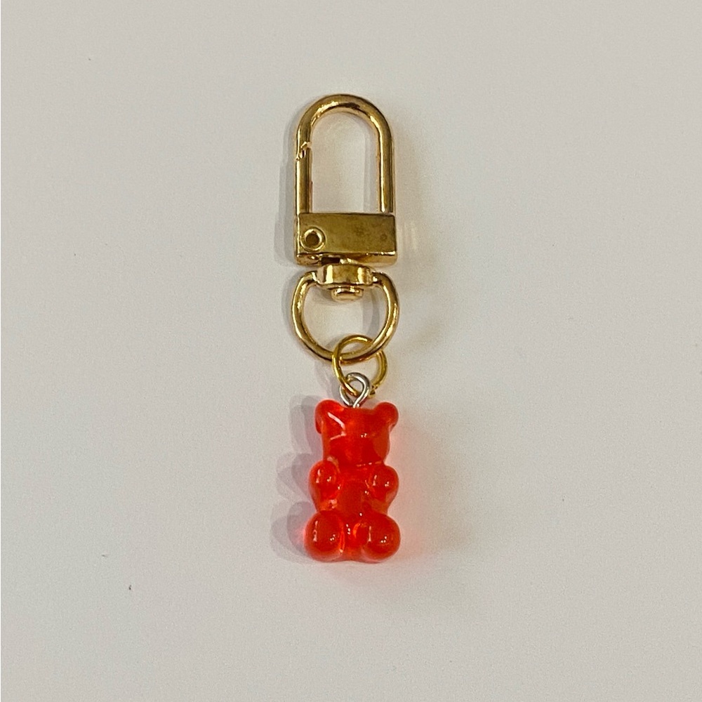 Red Gummy Bear Gold Bag Charm